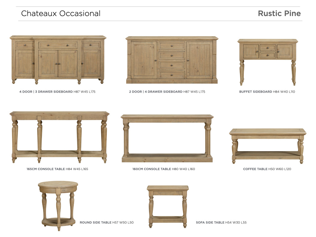 Chateaux 4 Door 3 Drawer Sideboard