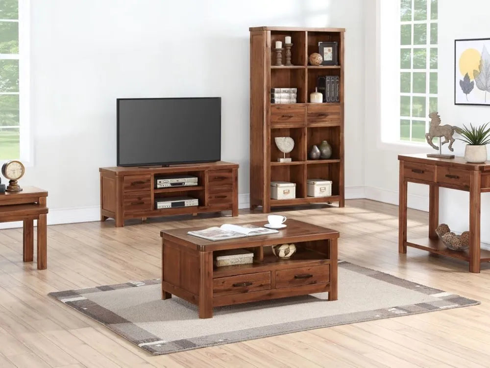 Andorra Dark Acacia 2 Drawer Coffee Table