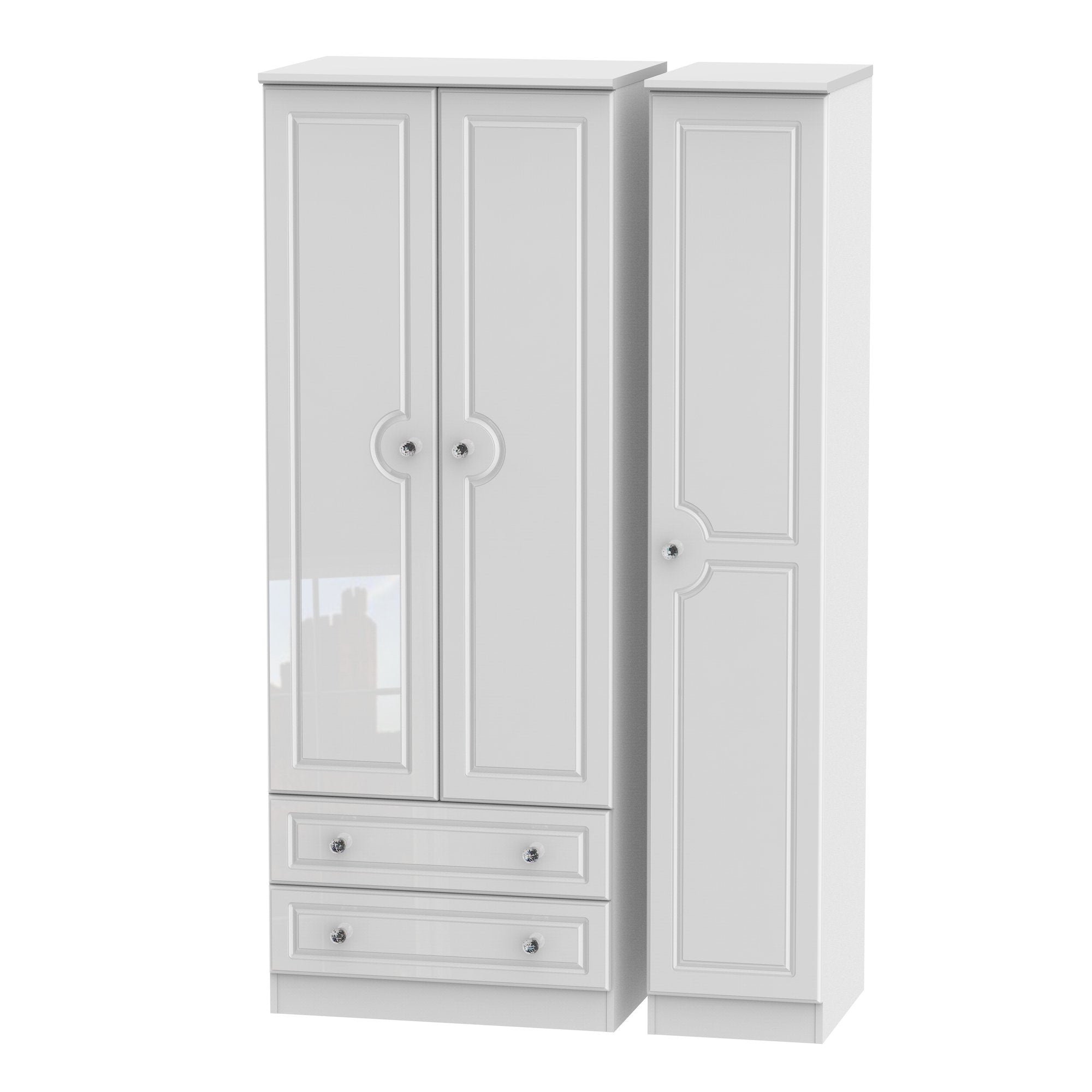 Balmoral 3 Door 2 Left Drawer Tall Wardrobe