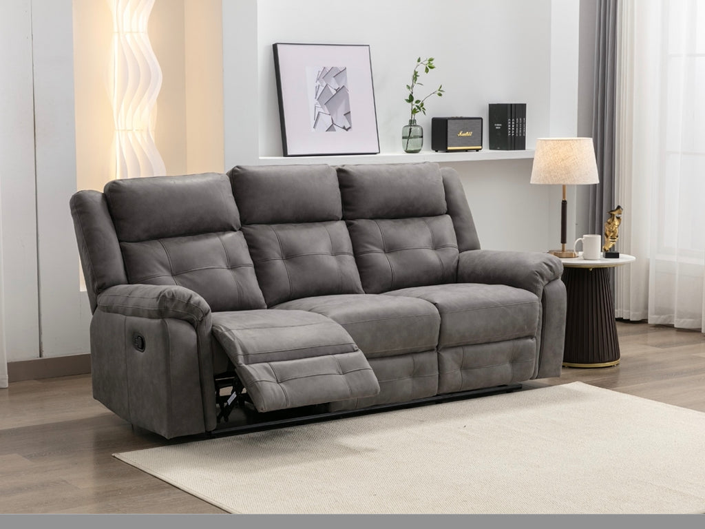 Berkeley 3 Seater Recliner Sofa Dark Grey