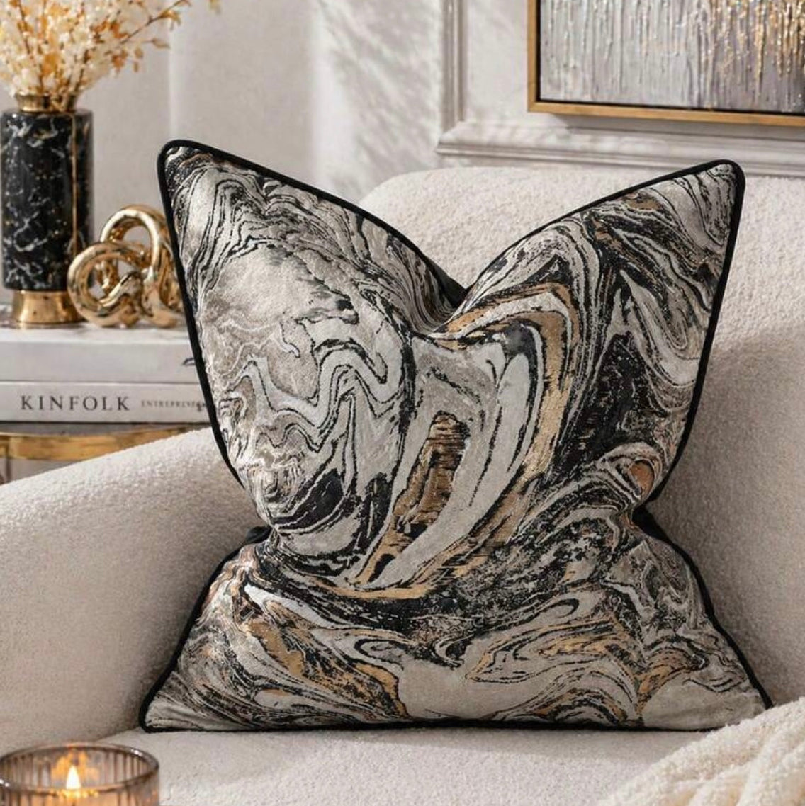 Signature Luxury Marble Swirl Cushion