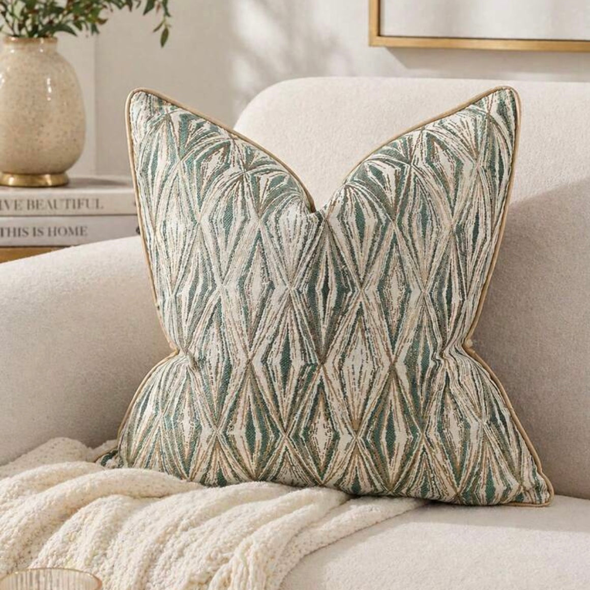 Signature Elegant Geometric Accent Cushion