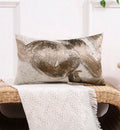 Signature Abstract Expressionist Bronze Lumbar Cushion Cover