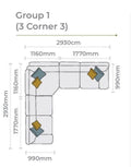 Memphis Corner Sofa by Alstons