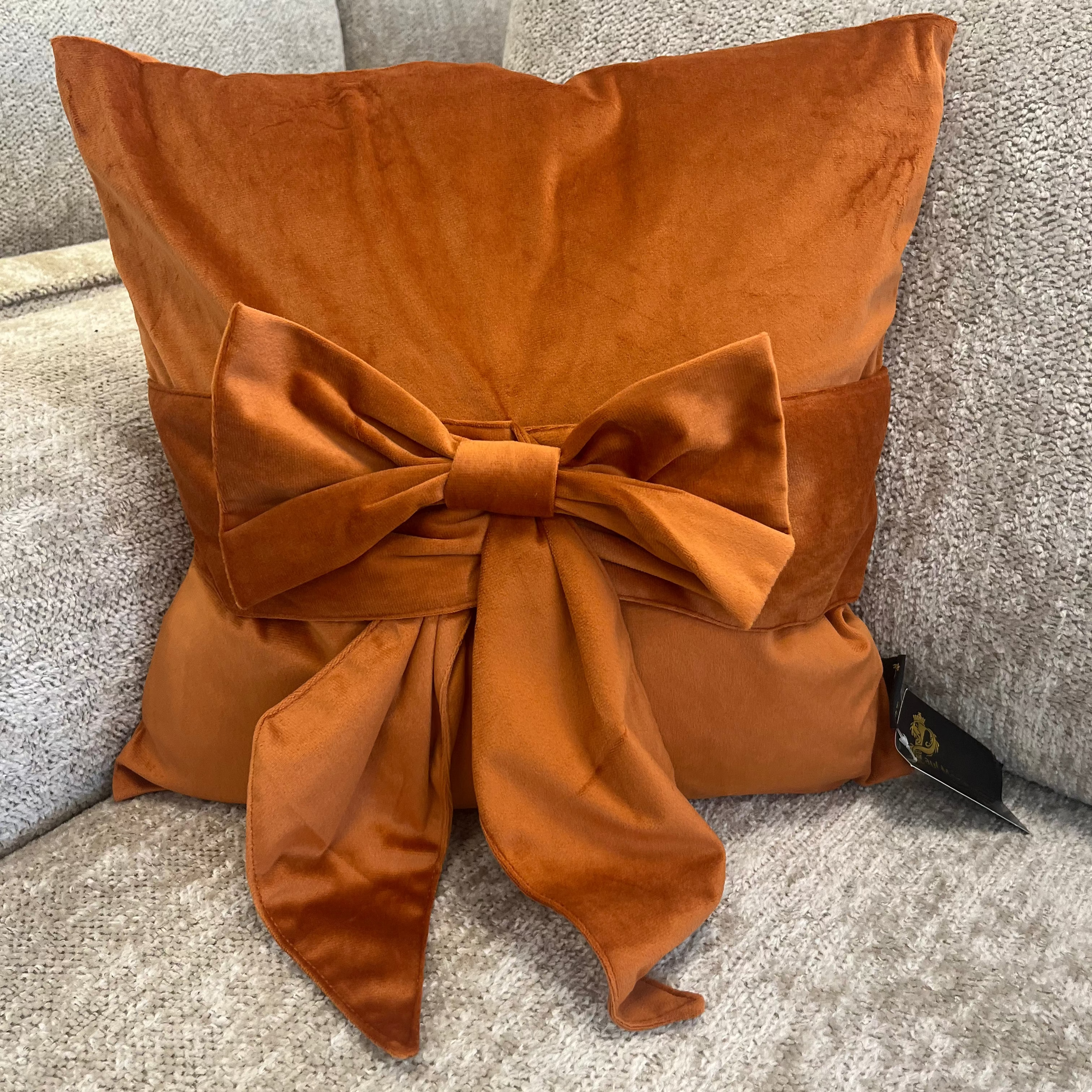 Paul Moneypenny Tiedup Cushion - Orange