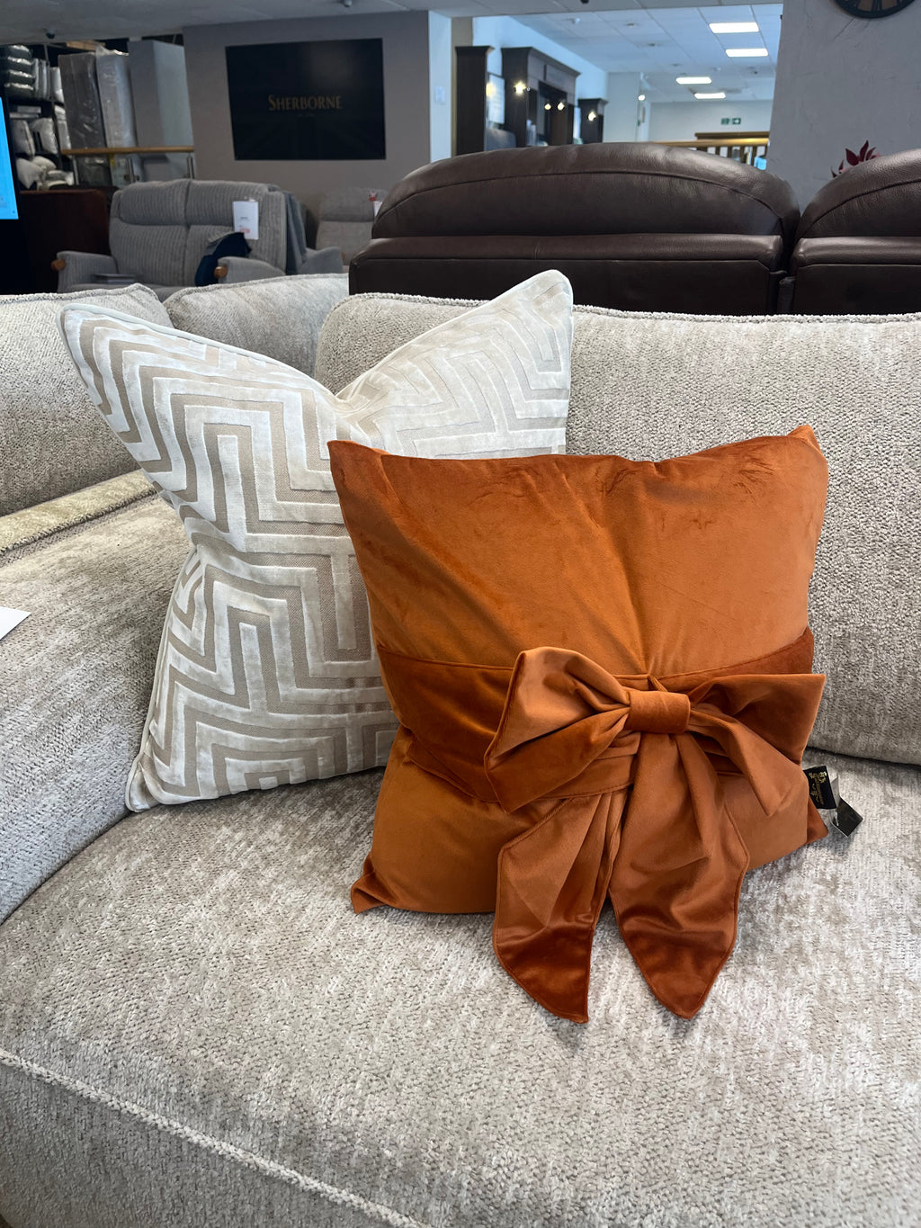 Paul Moneypenny Tiedup Cushion - Orange
