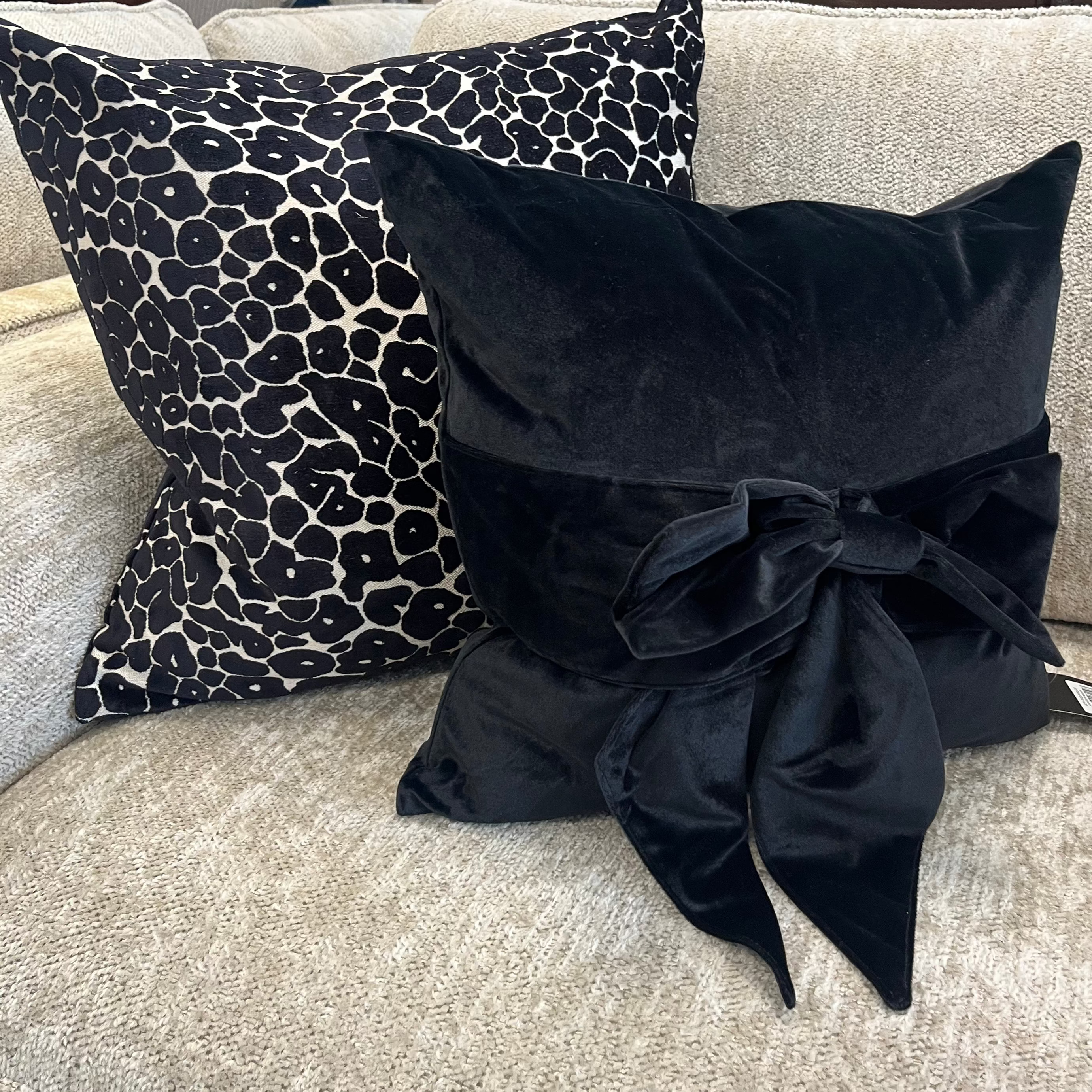 Paul Moneypenny Spoton Cushion   - Black
