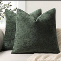 SIgnature Textured Bouclé Dark Green Accent Cushion Cover
