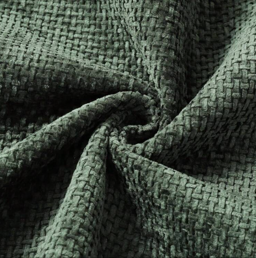SIgnature Textured Bouclé Dark Green Accent Cushion Cover