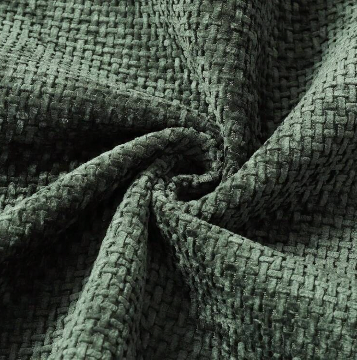 SIgnature Textured Bouclé Dark Green Accent Cushion Cover