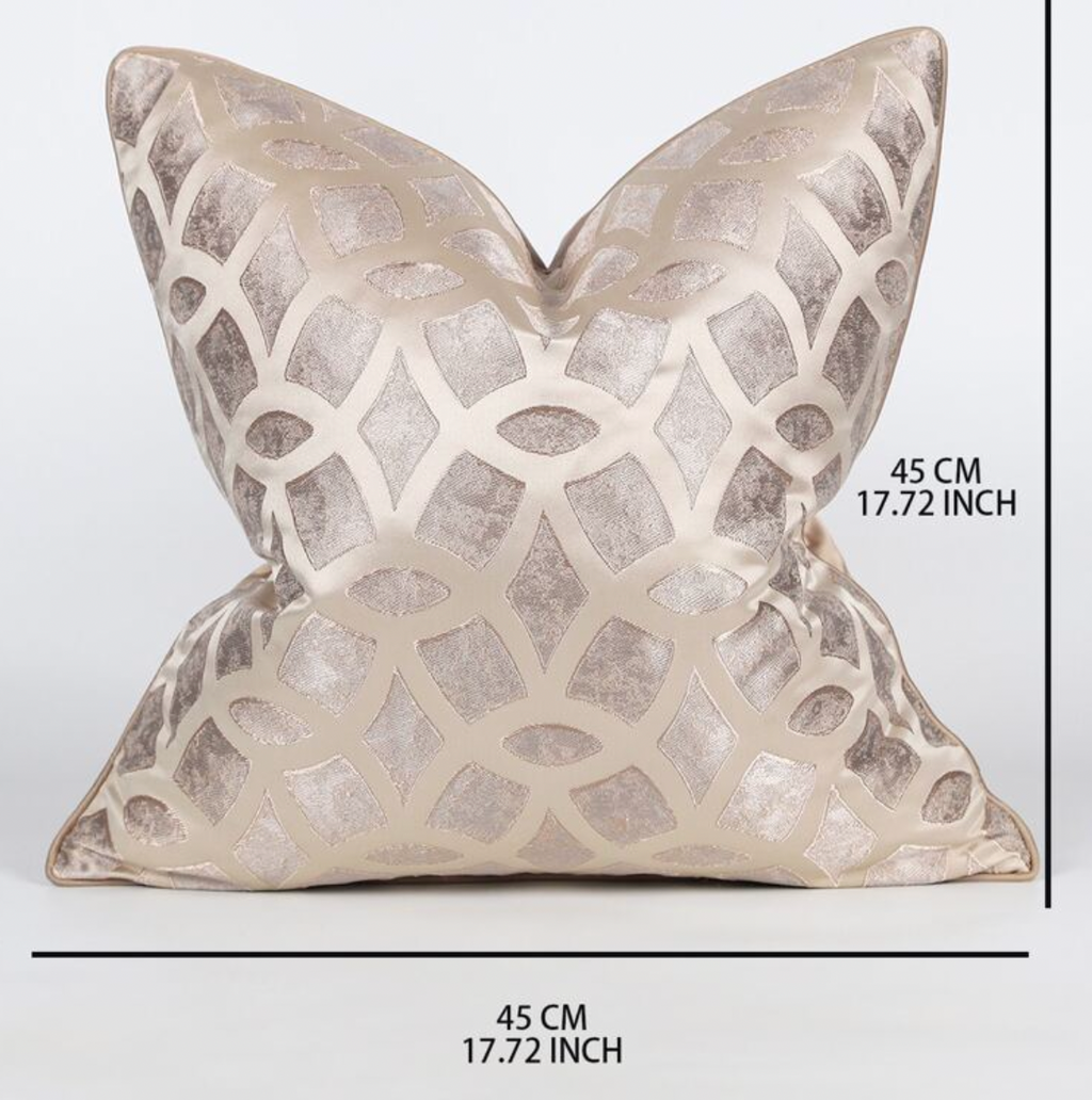 Signature Luxury Metallic Geometric Accent Pillow Cover