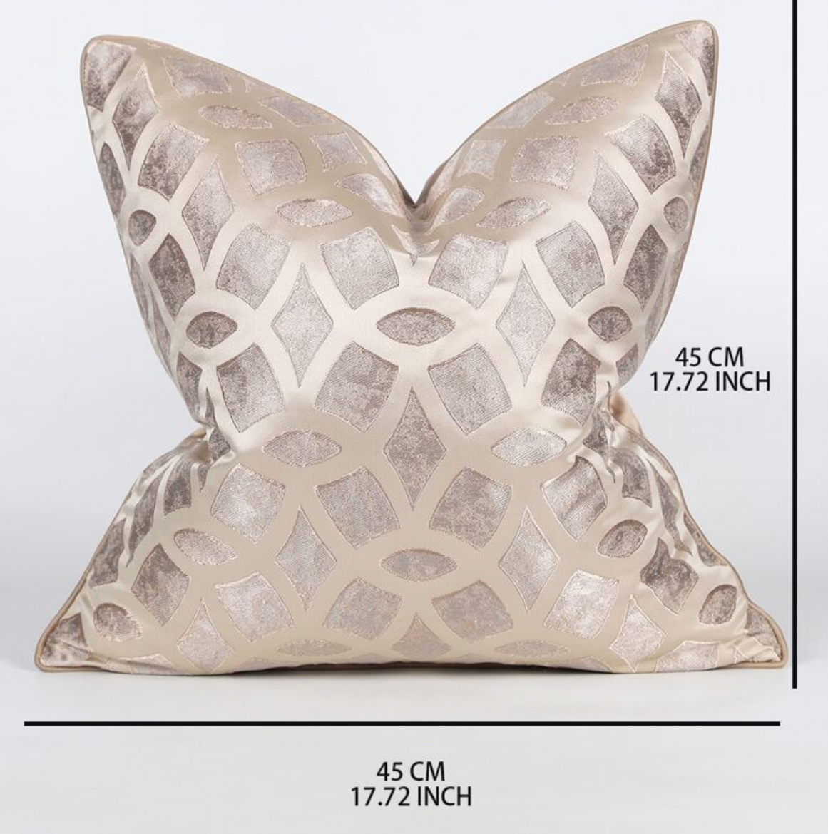 Signature Luxury Metallic Geometric Accent Pillow Cover