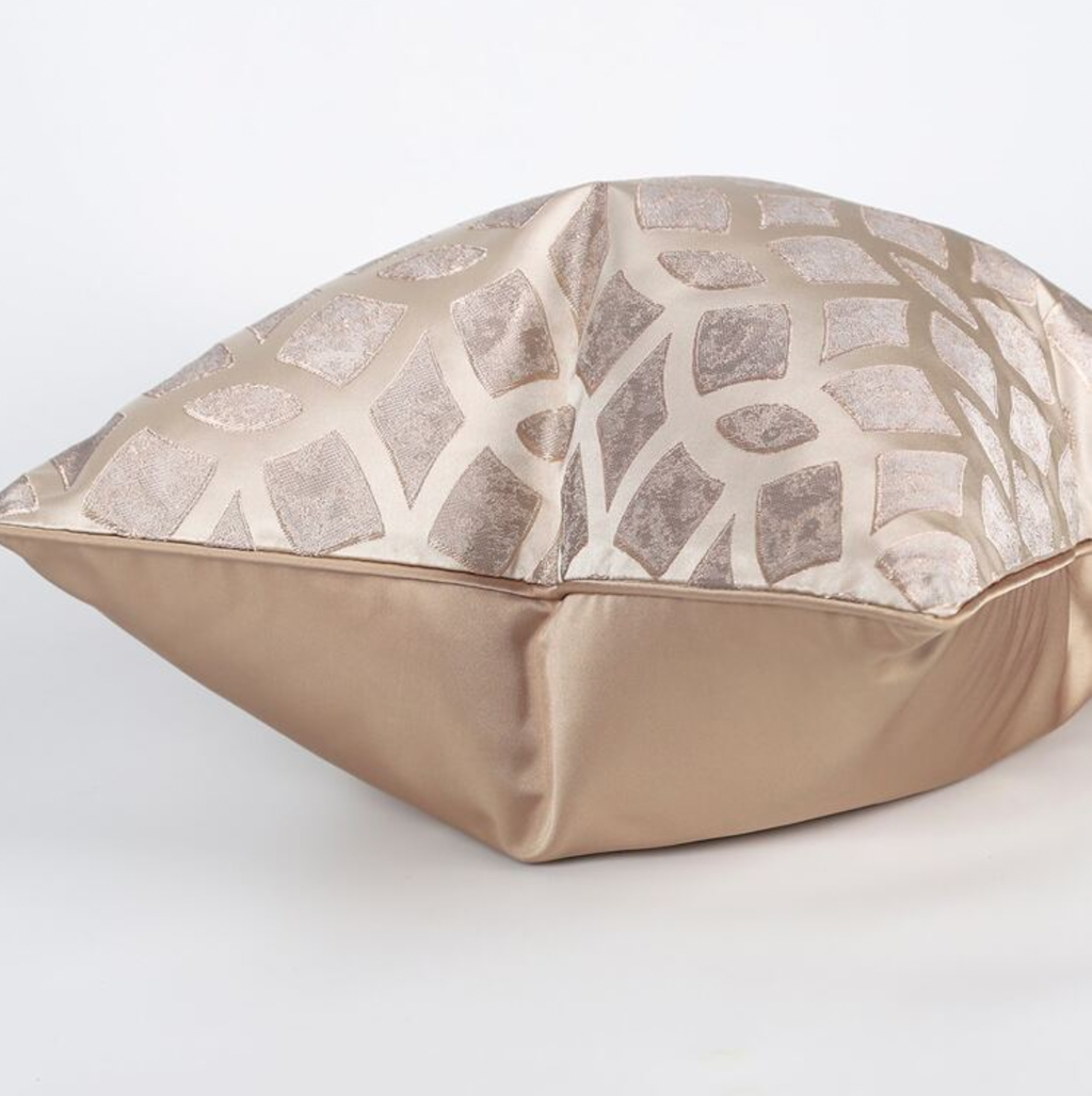 Signature Luxury Metallic Geometric Accent Pillow Cover