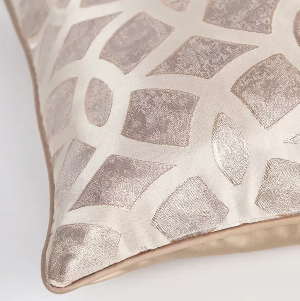 Signature Luxury Metallic Geometric Accent Pillow Cover