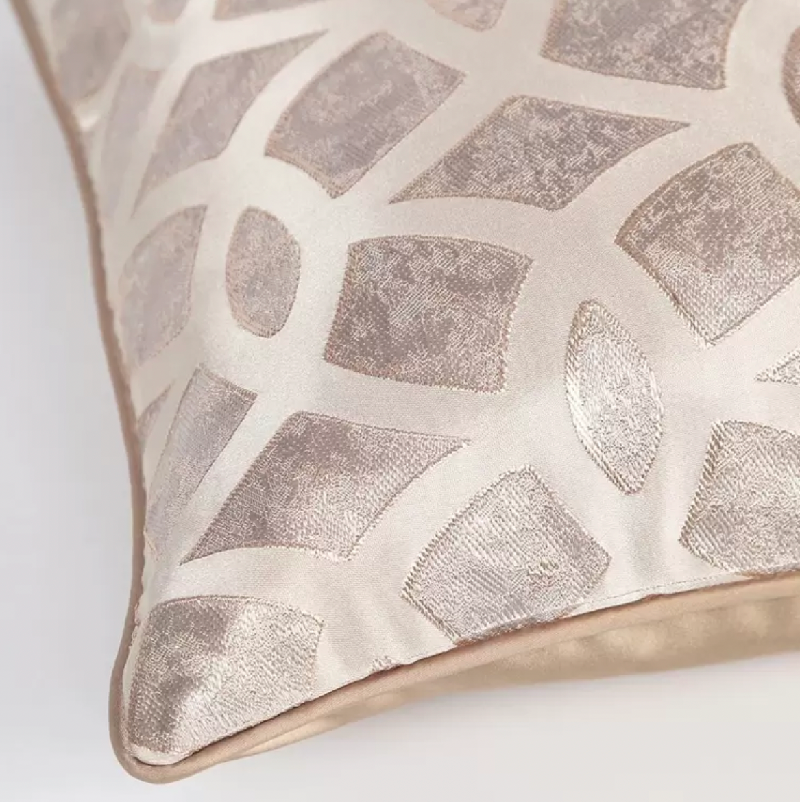 Signature Luxury Metallic Geometric Accent Pillow Cover