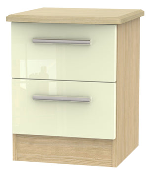 Cream Gloss Front with Light Oak Body