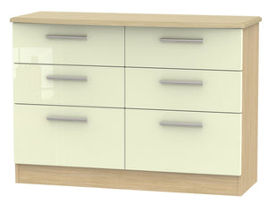 Cream Gloss Front with Light Oak Body