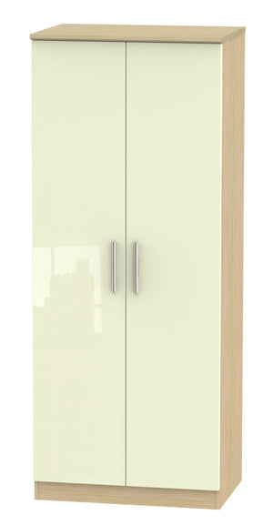 Cream Gloss Front with Light Oak Body