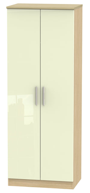 Cream Gloss Front with Light Oak Body