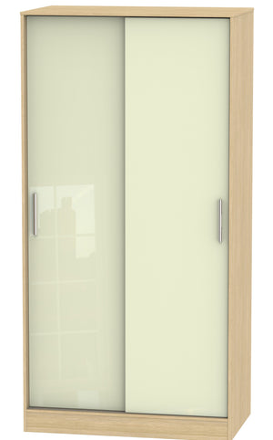Cream Gloss Front with Light Oak Body
