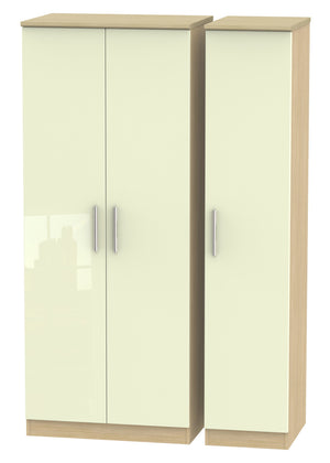 Cream Gloss Front with Light Oak Body