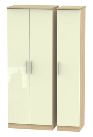 Cream Gloss Front with Light Oak Body