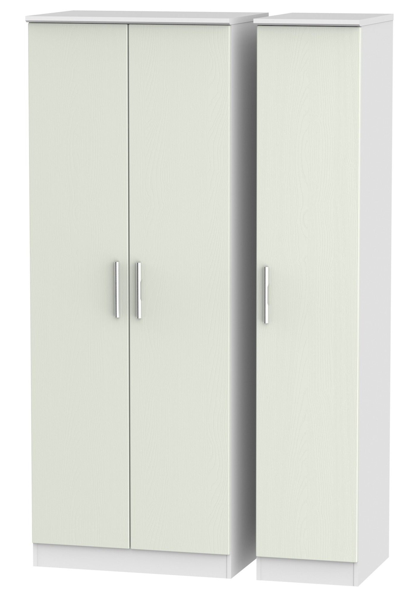 Knightsbridge 3 Door Tall Plain Wardrobe