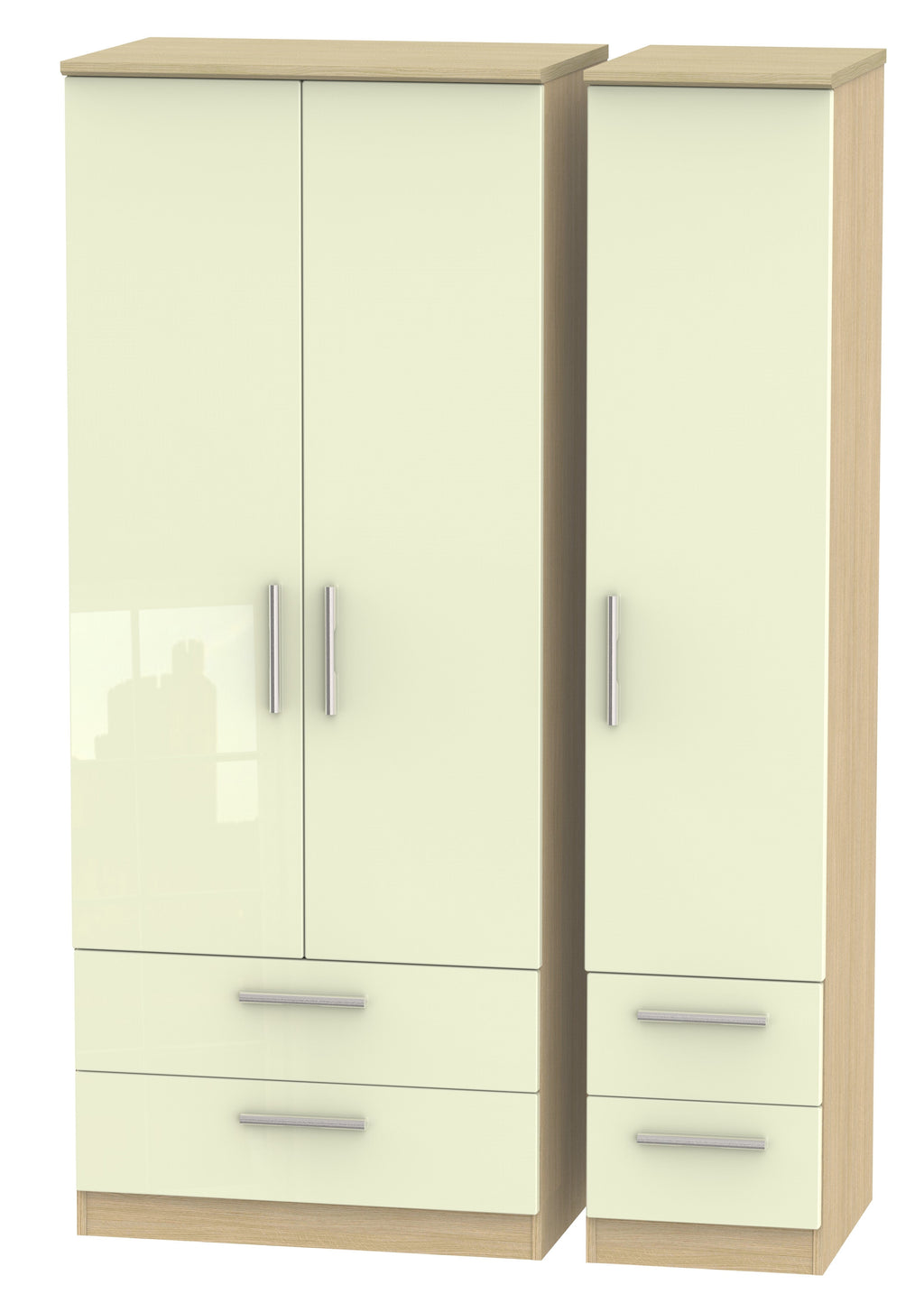 Knightsbridge Triple 2 Drawer + Drawer Wardrobe