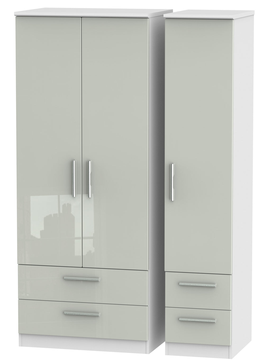 Knightsbridge Triple 2 Drawer + Drawer Wardrobe