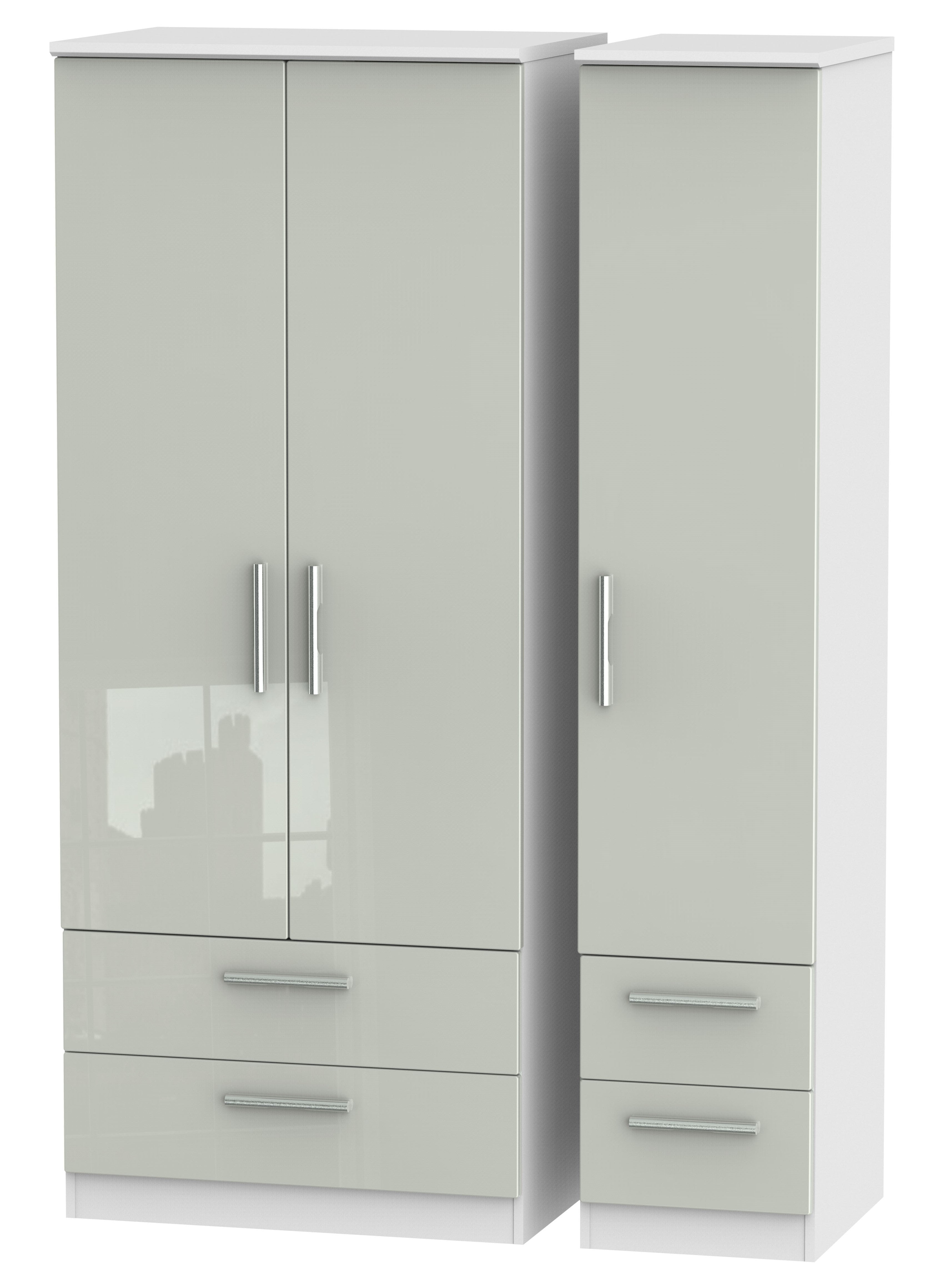 Knightsbridge Triple 2 Drawer + Drawer Wardrobe