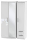 Knightsbridge Triple Mirror + Drawer Wardrobe