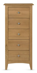 Kilkenny Oak 5 Drawer Narrow Chest