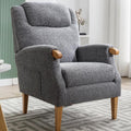 Lisbon Fireside Armchair Steel Blue