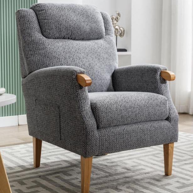 Lisbon Fireside Armchair Steel Blue