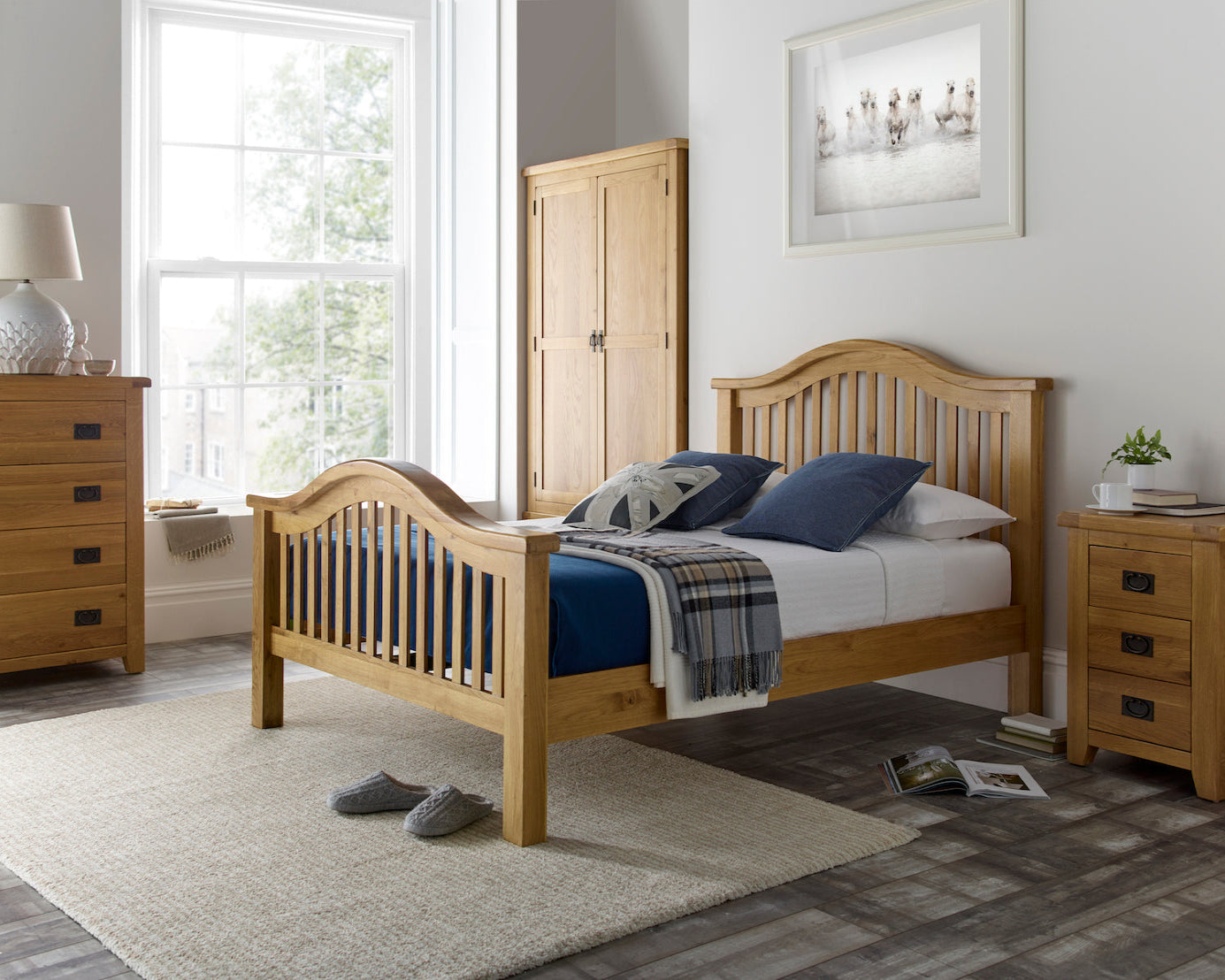Minnesota High Footend Oak Bedframe
