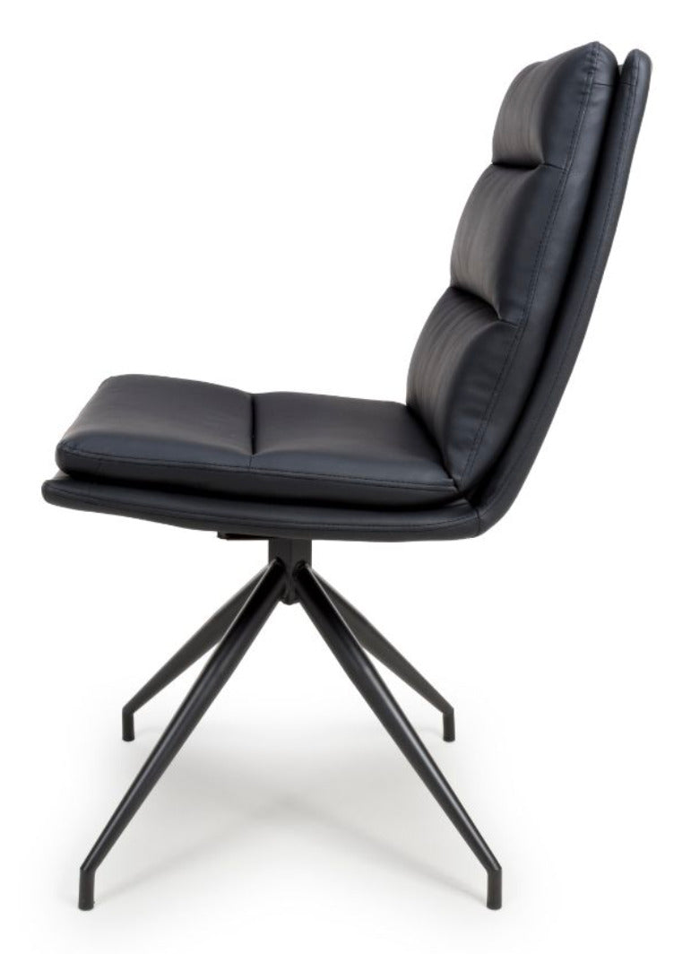 Nobo Swivel Dining Chair - Black Set of 2