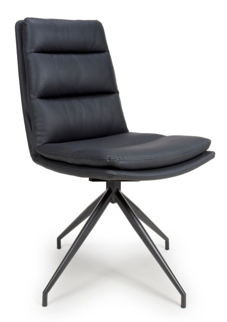 Nobo Swivel Dining Chair - Black Set of 2