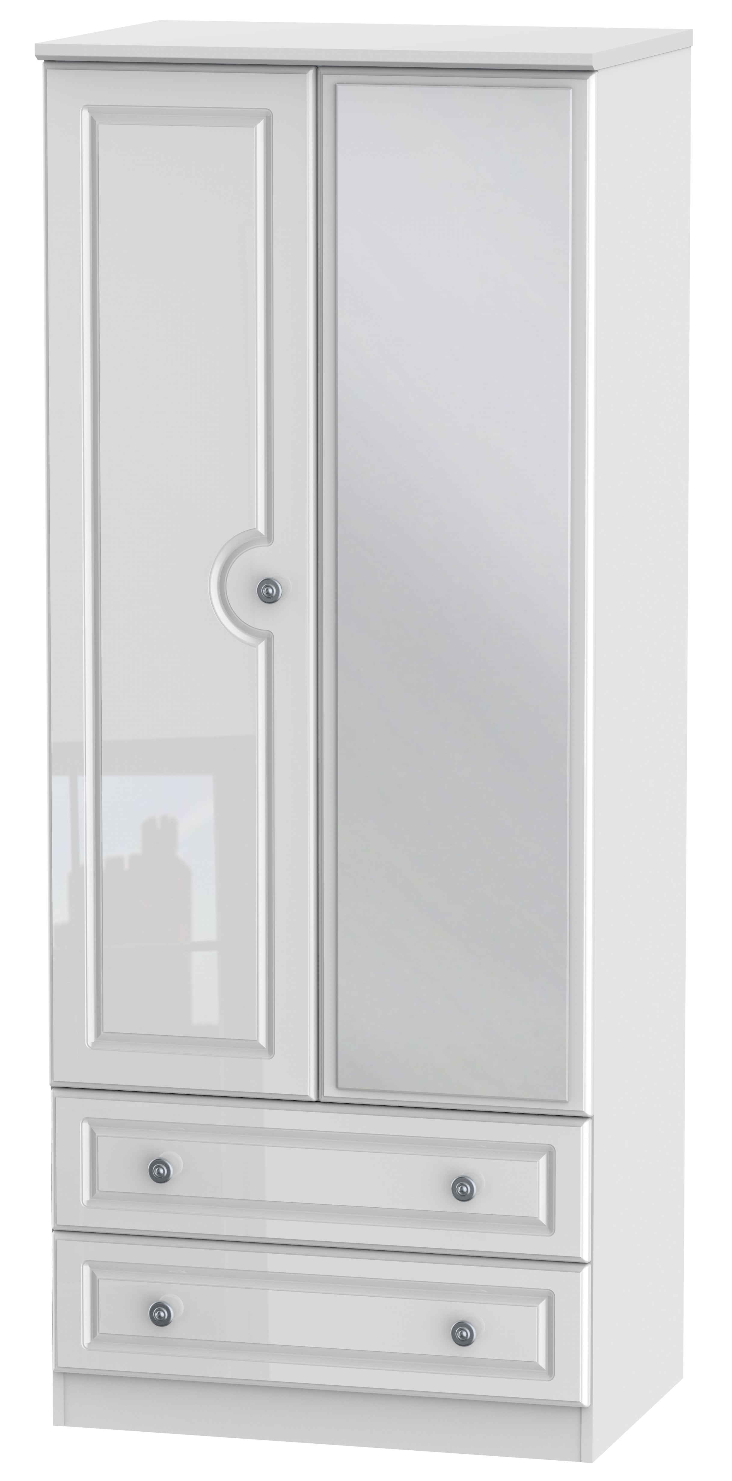 Pembroke 2 Door Mirror Combi Wardrobe