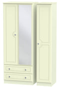Pembroke 3 Door 2 Left Drawer Mirror Wardrobe