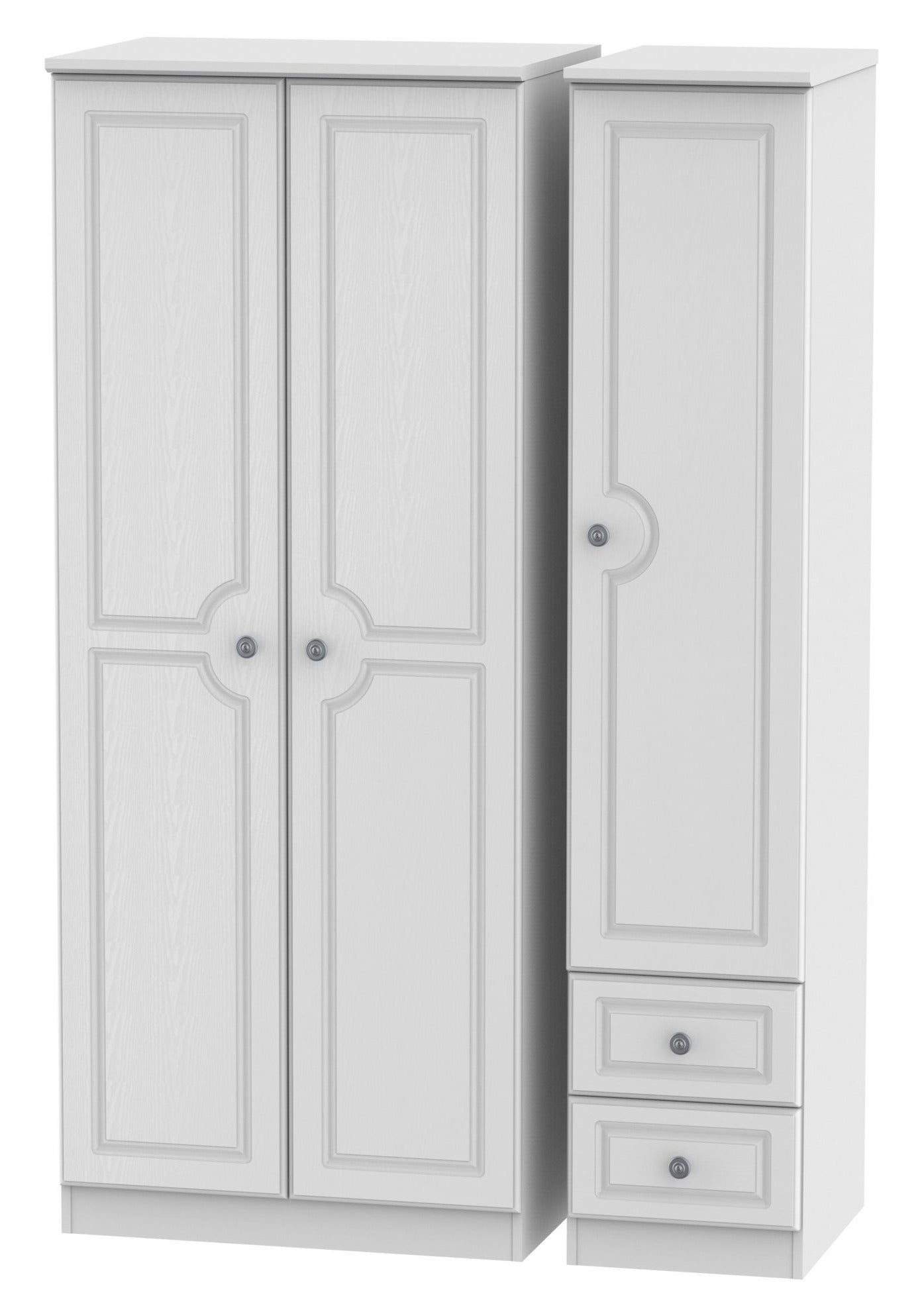 Pembroke 3 Door 2 Drawer Plain Wardrobe