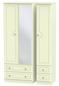 Pembroke 3 Door 4 Drawer Tall Mirror Wardrobe