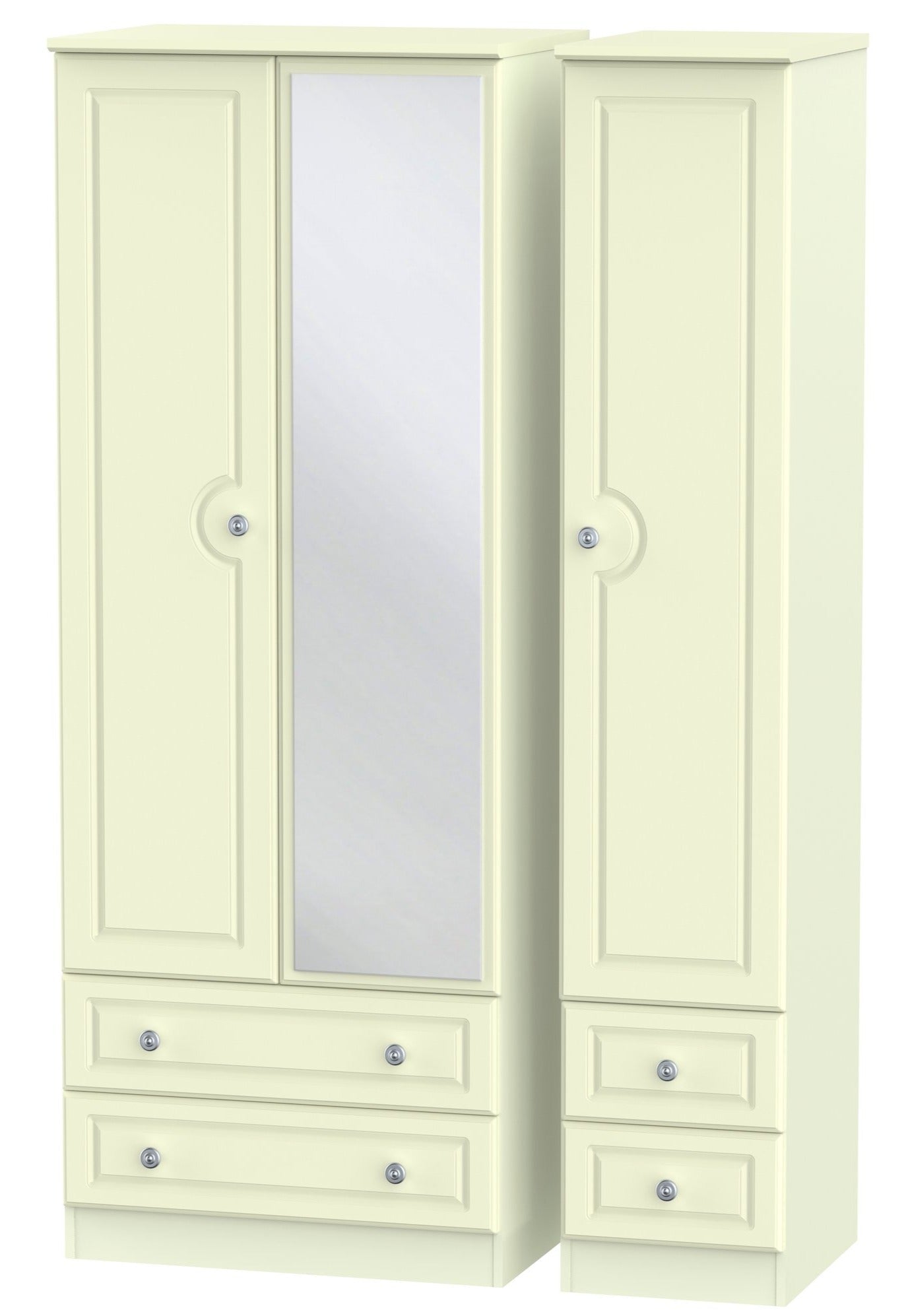Pembroke 3 Door 4 Drawer Tall Mirror Wardrobe