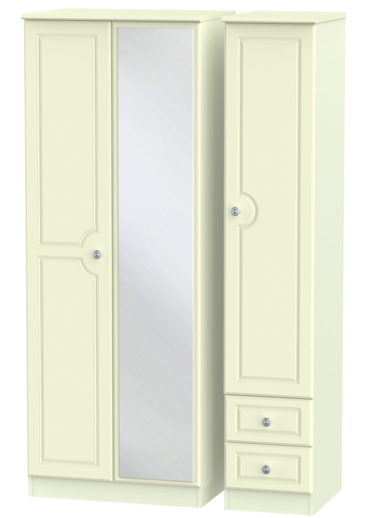 Pembroke 3 Door 2 Right Drawer Tall Mirror Wardrobe