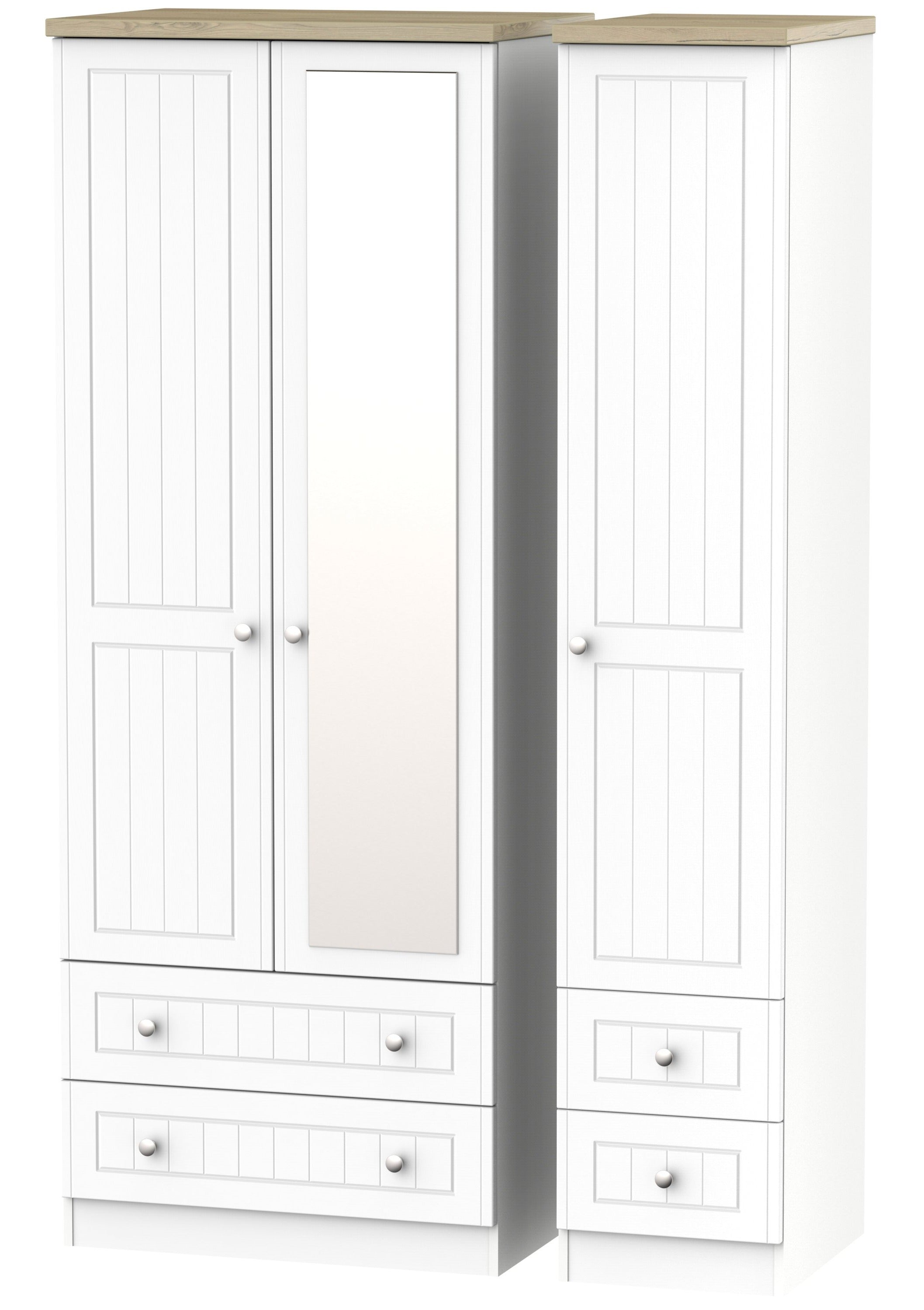 Vienna 3 Door 4 Drawer Tall Combi Wardrobe