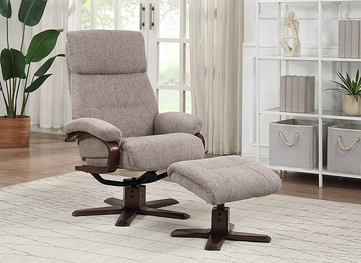 Vienna Swivel Recliner Chair & Footstool