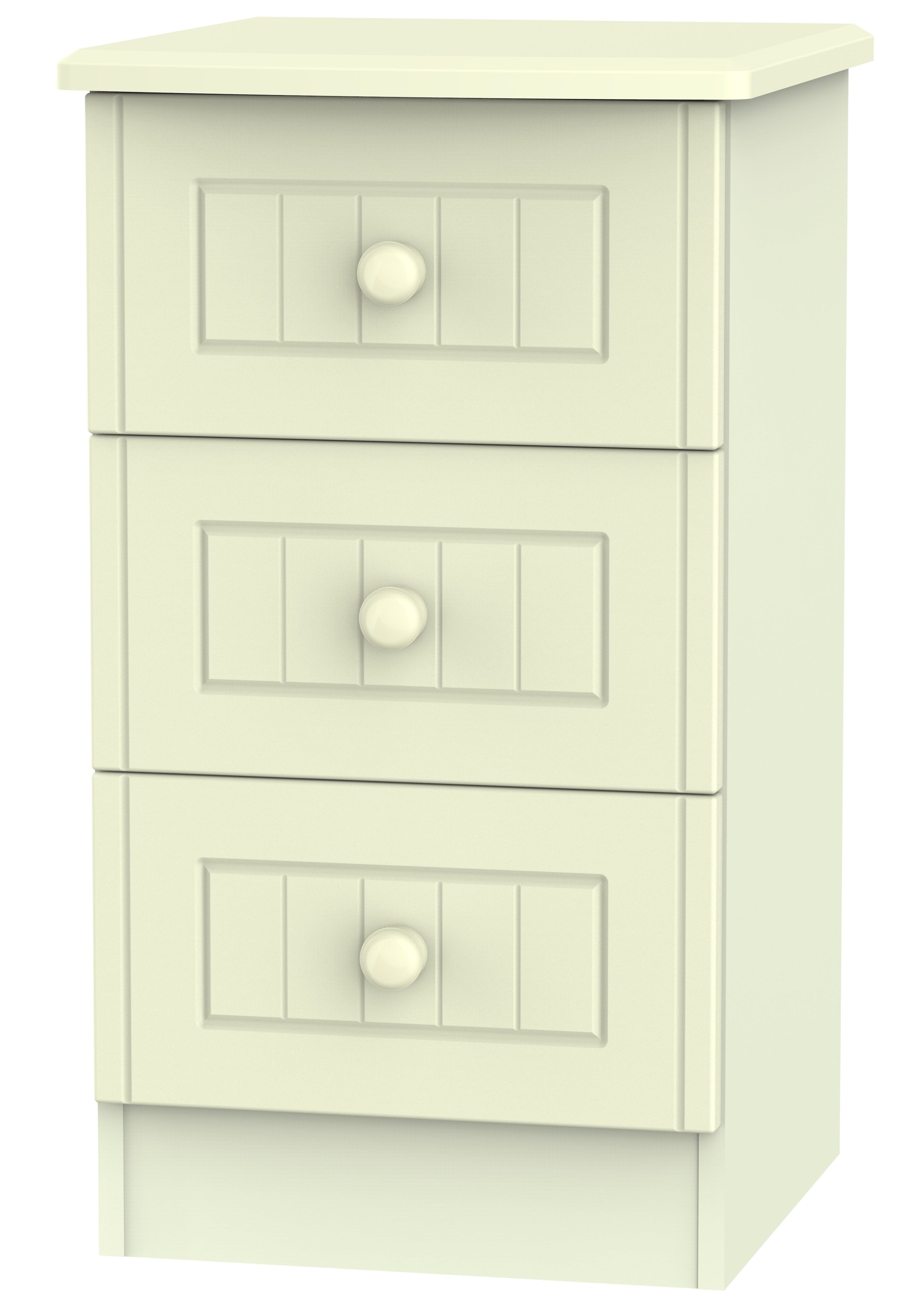 Warwick 3 Drawer Bedside Cabinet