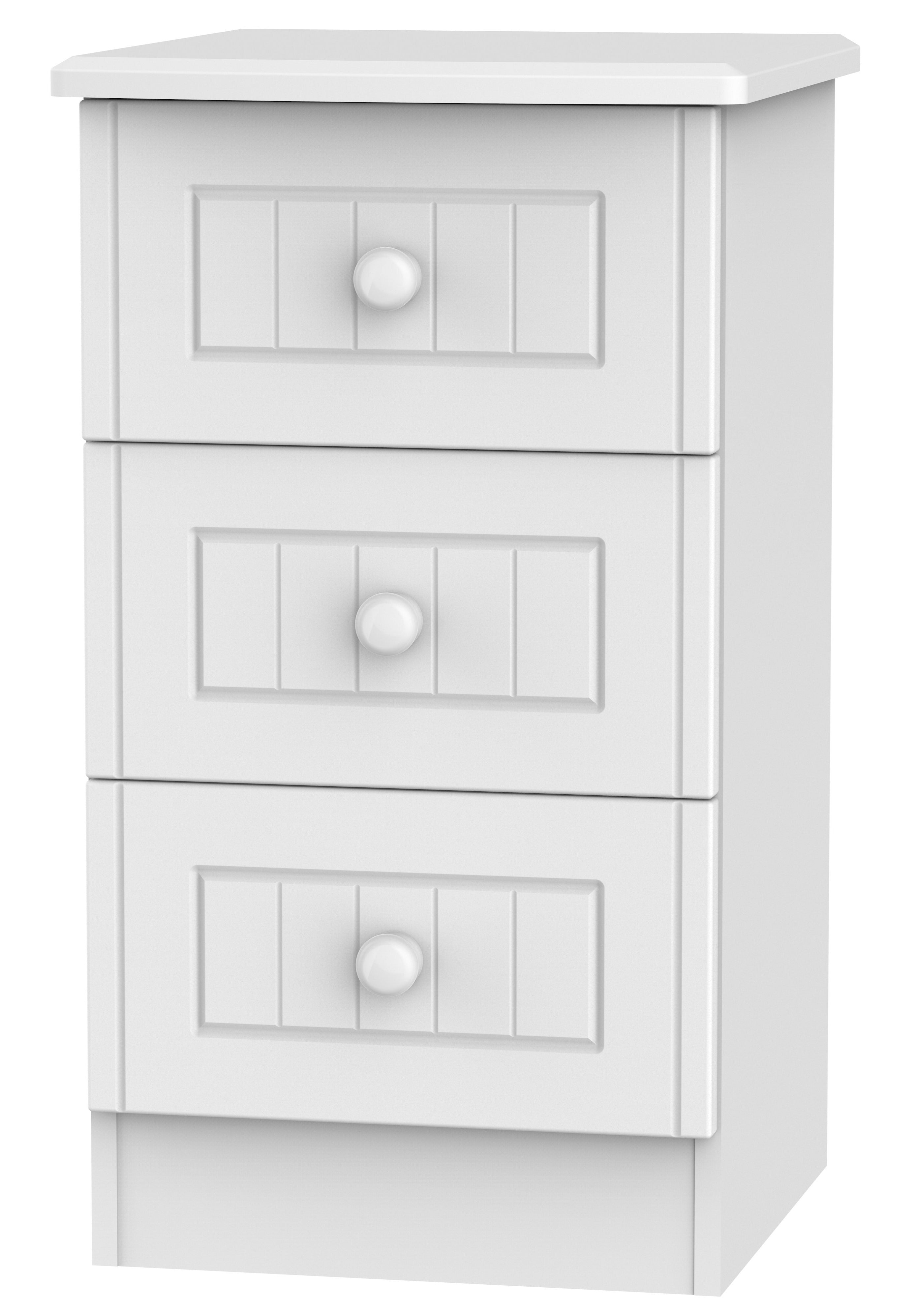 Warwick 3 Drawer Bedside Cabinet