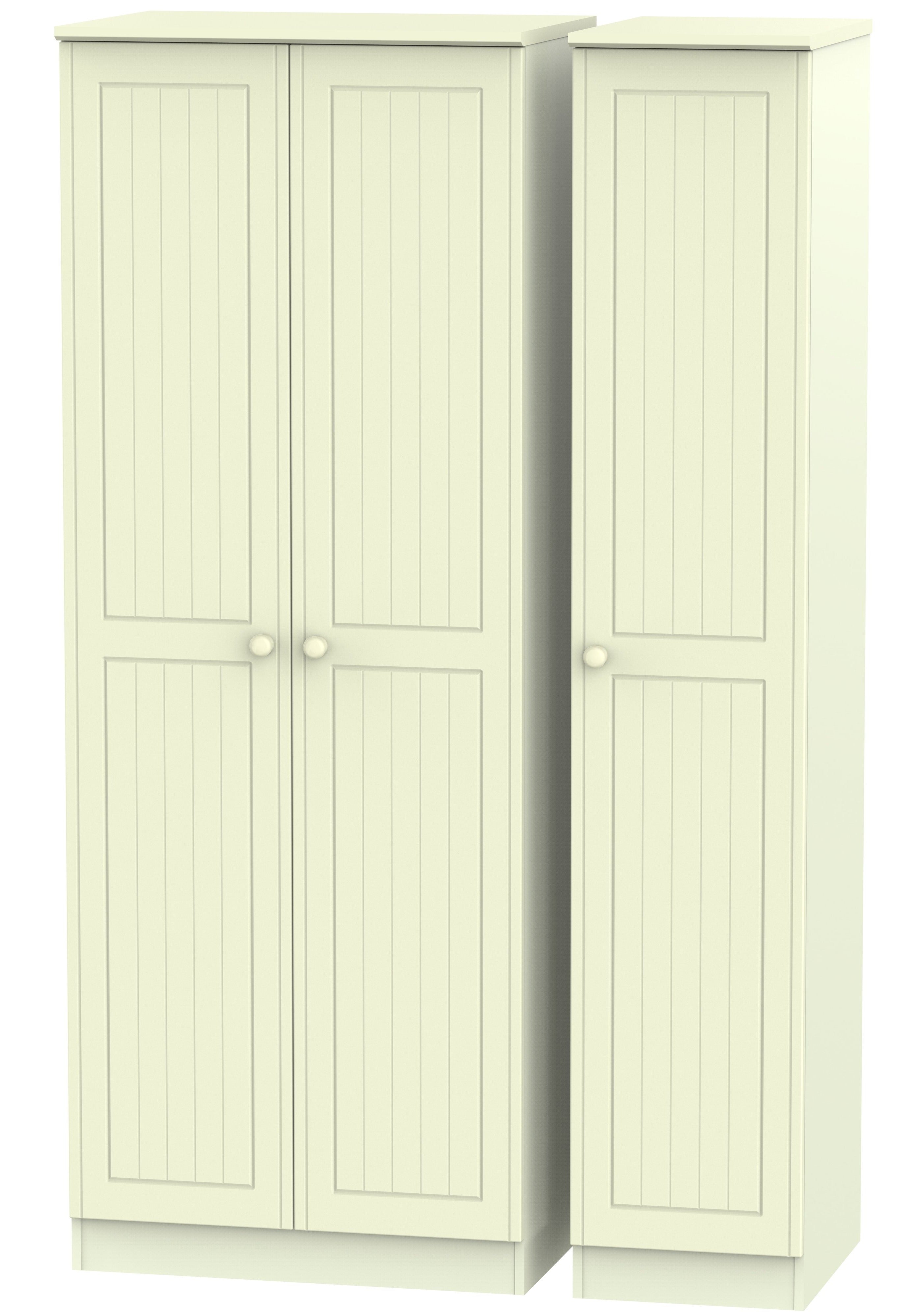 Warwick 3 Door Tall Plain Wardrobe