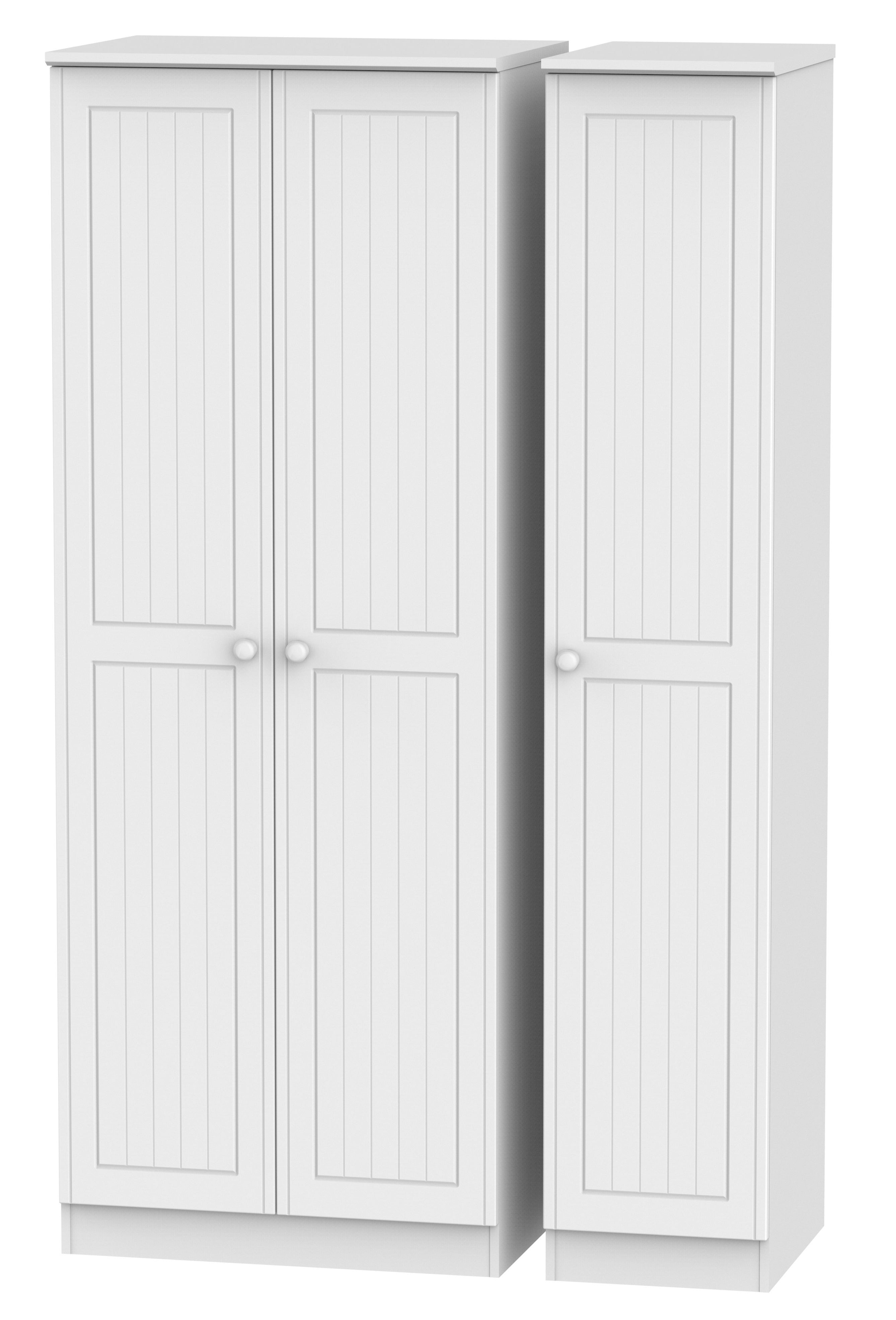 Warwick 3 Door Tall Plain Wardrobe