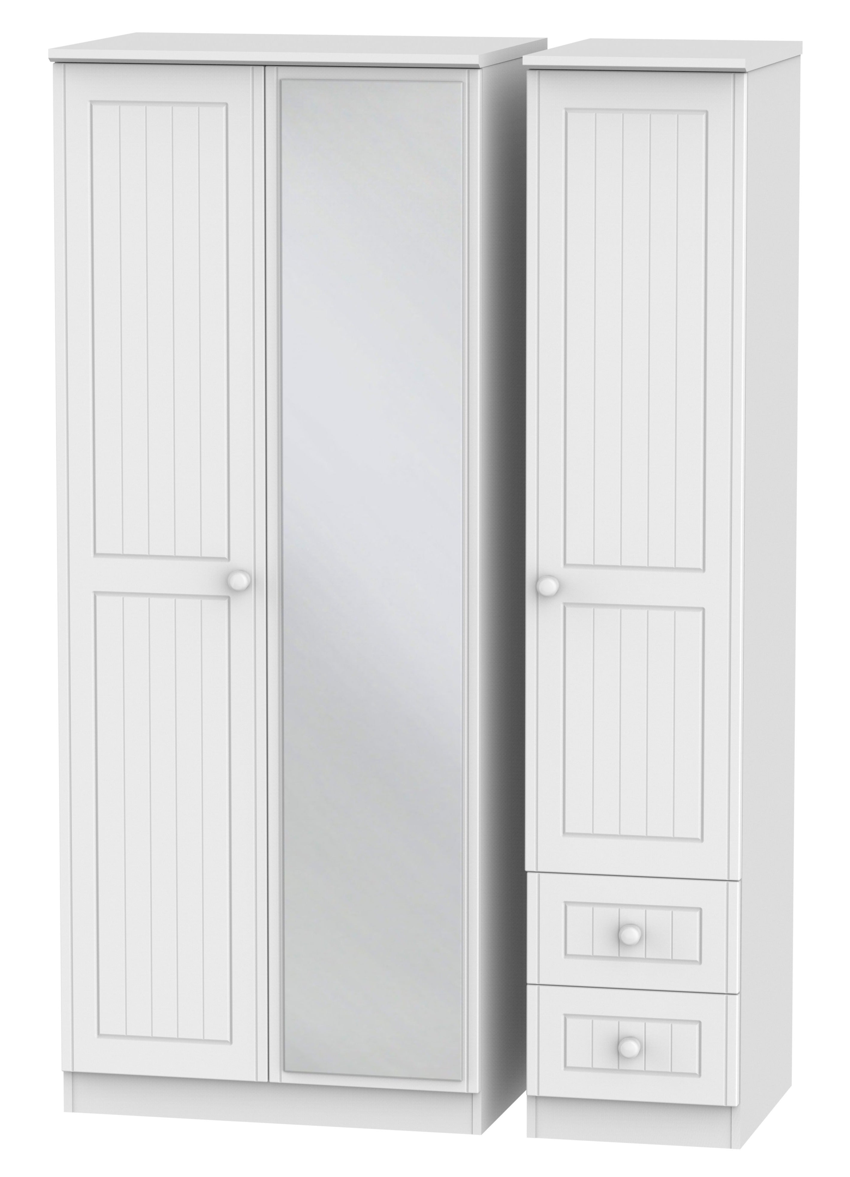 Warwick 3 Door 2 Right Drawer Mirror Wardrobe